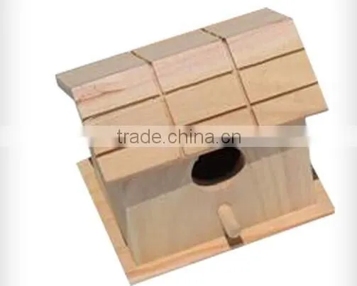 2016 new unfinished wooden bird house wholesale
