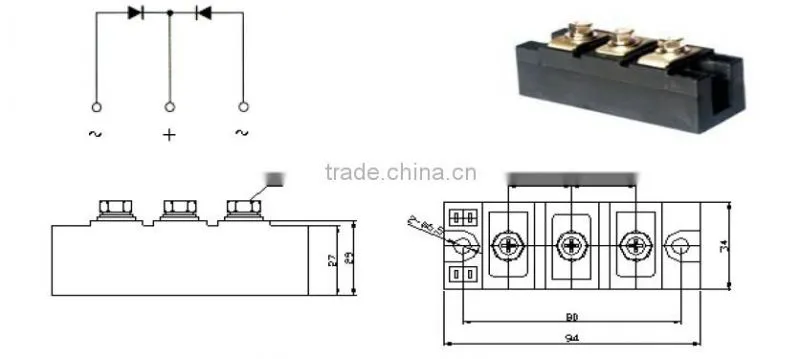 2400V Rectifier power supply diode module