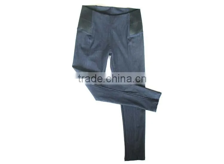 Hot Sell top quality lady's Waist jeans leggings for online shipping