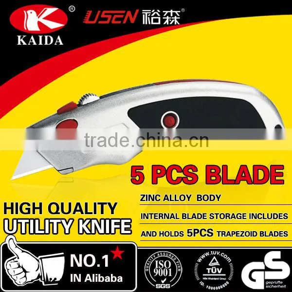 Heavy Duty wallpaper tool knife With 5 PCS extra Blades