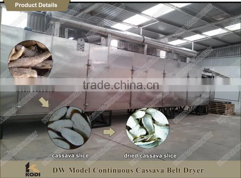 DW Model Continous Cassava Slice Belt Dryer/Conveyor Dryer/Band Dryer