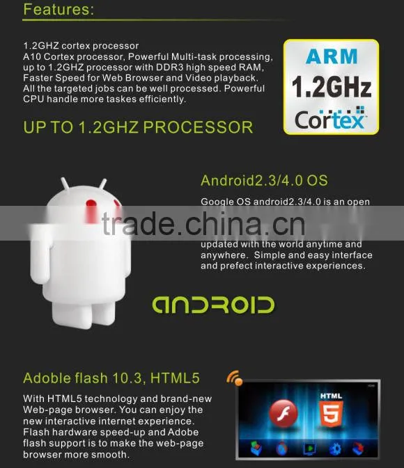 Best Android 4.0 PC Smart TV Box HD IPTV Player google tv remote