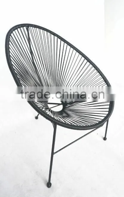 plastic egg chair with metal frame