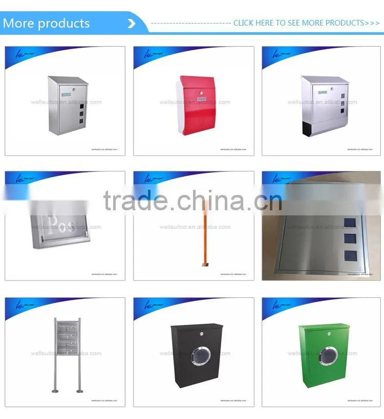 Alibaba China Stainless Steel Metal freestanding mailbox with good quality