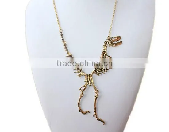 2016 New Design Vintage Europe Fashion Jewelry Dinosaur Necklace