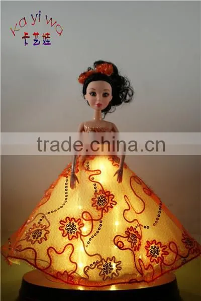 LED / Fiber Optic Resin Christmas Decorations / Girl's Christmas Presents