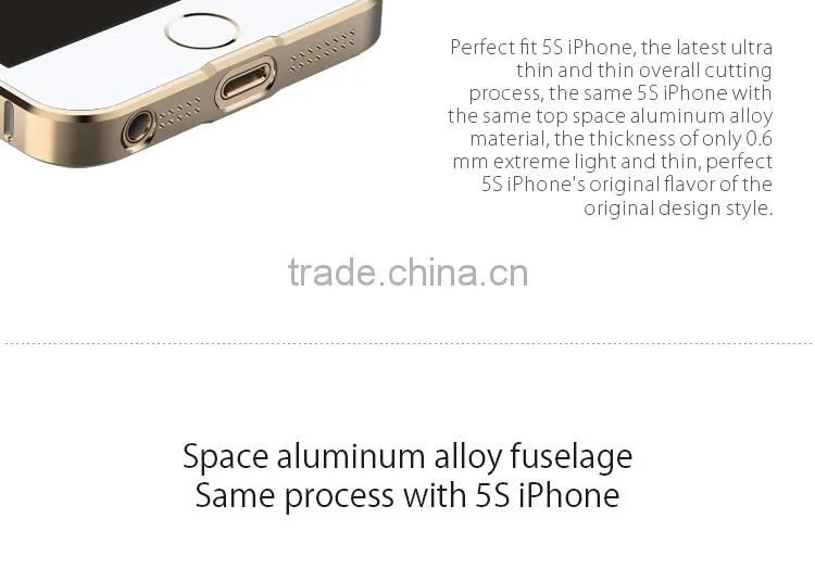 Super Thin Aluminum Metal Bumper Cover For iPhone 5/5S