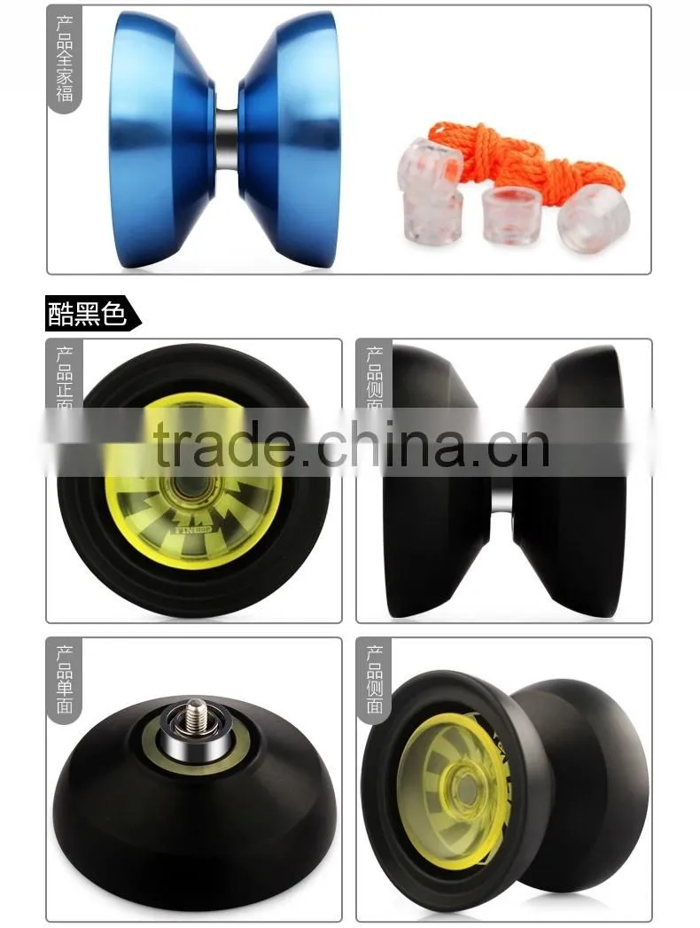 YJ Patent Design Aluminum Finger Spins YOYO With Hubstack PK Yoyo Factory