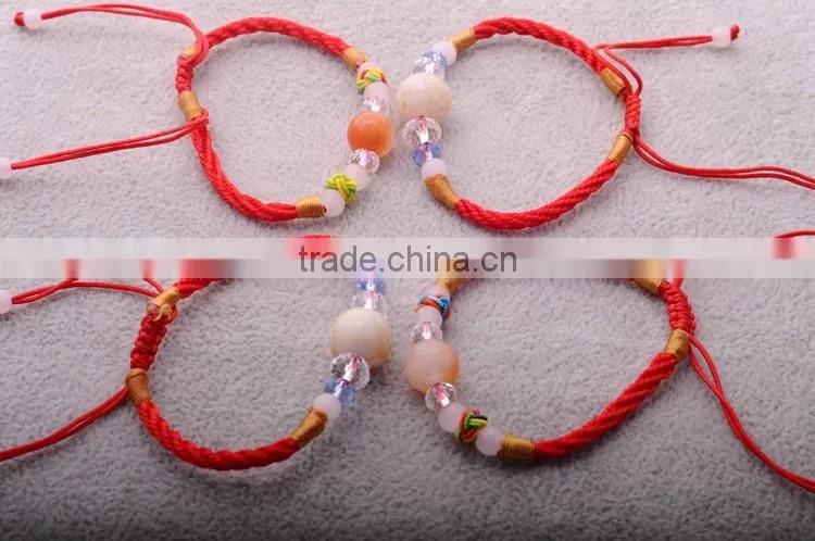 >>>2016 high quality fashion stone beads red rope kids women men bracelets&bangles/