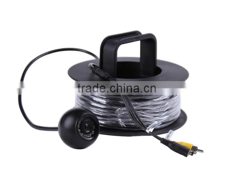 20m Cable Fish Finder With 7 Inch Monitor Underwater Fishing Camera 12Pcs White Leds Fish Finder Camera Sony CCD 650TVL