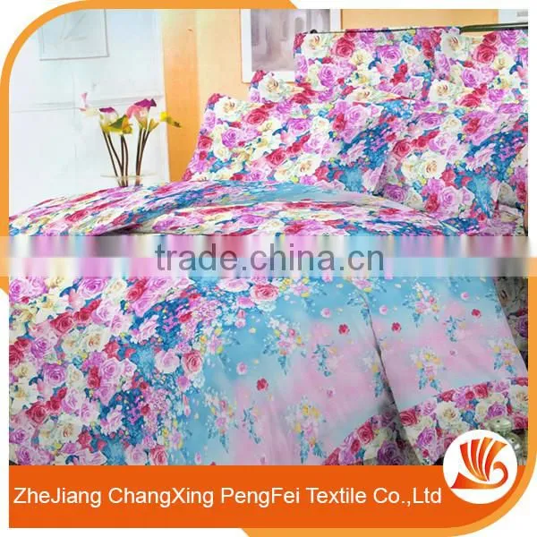 China Alibaba shopping online home bedsheets king size flower printed bedding set