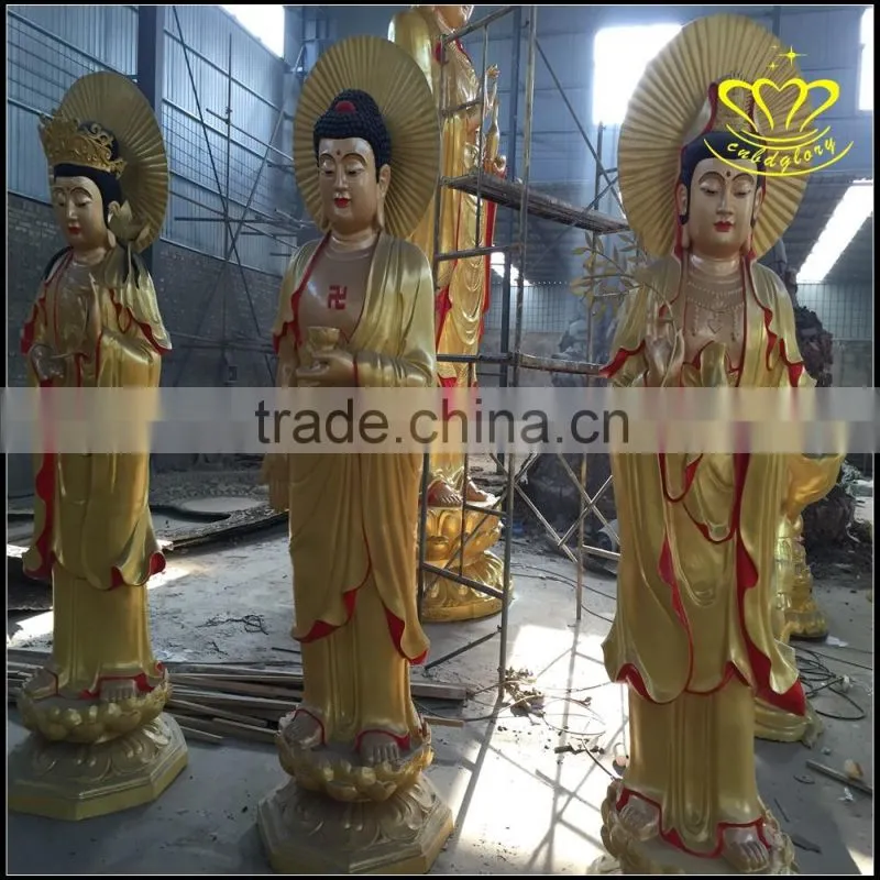 Maitreya Buddha casting bronze statue of the temple of the temple worship Buddha sculpture