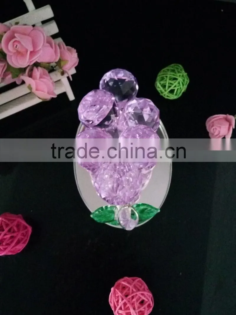 Colorful k9 crystal grape for wedding and home decoration