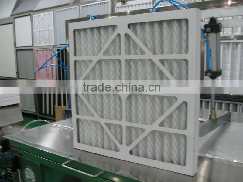 Customized cardboard frame pleated panel air filter