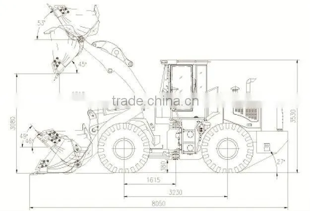 5T wheel loader Lonking CDM856E