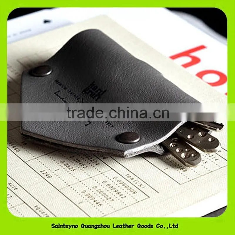 15616 Customized LOGO Promotional Gift leather key ring holder wallets man