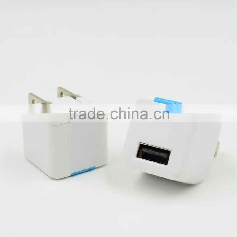 custom new product 5V/1A foldable mobile phone portable usb travel charger