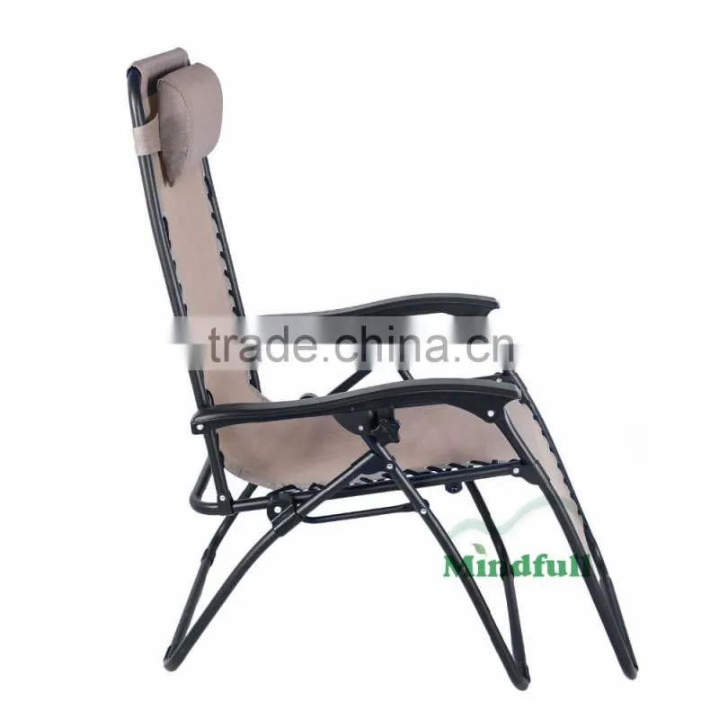 22mm*1mm Steel Frame Zero Gravity Folding Lounge Chair Adjustable Recliner Chair