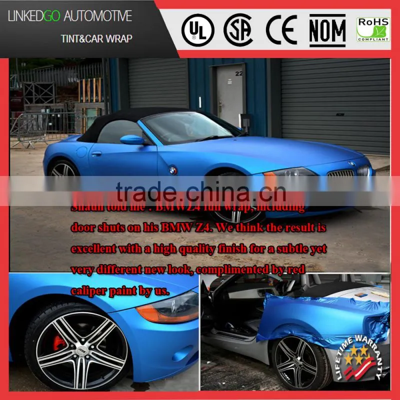 Good quality 1.52*20m waterproof vehicle wraping film with air bubble channel car body sticker