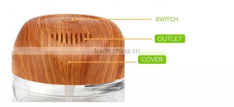 KS-03L colorful LED lights wood grain surface air purifier with negative