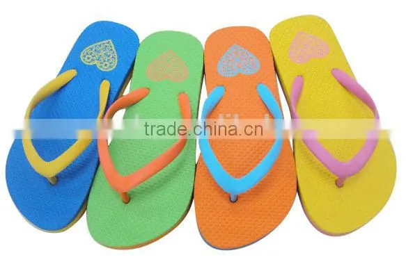 colorful beach girls EVA slippers for 2015