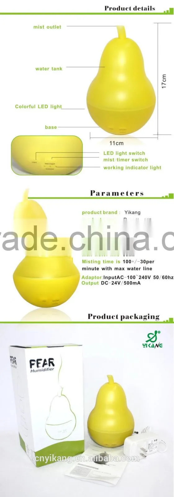 ultrasonic humidifier transducer color changing humidifier big mist output ultrasonic humidifier transducer hot in 2014 winter