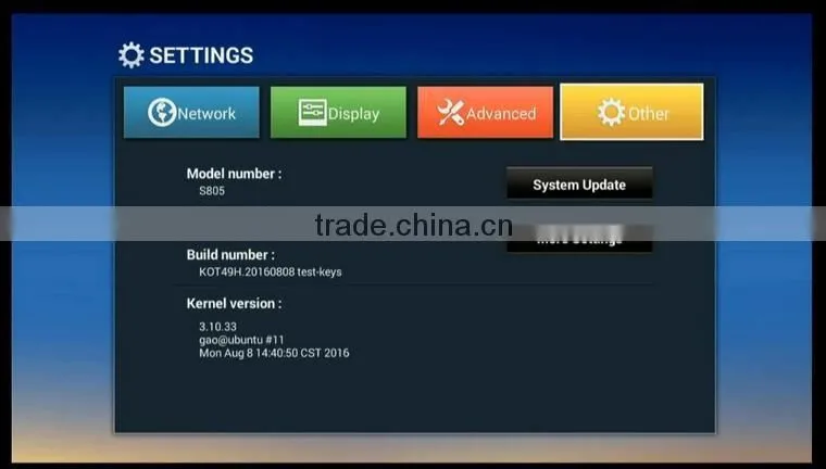 2016 New Arrival Freesat Amlogic S805 Android 4.4 1G/8G Android OTT Smart TV Box Quad Core Kodi XBMC Ethernet Wifi TV Box