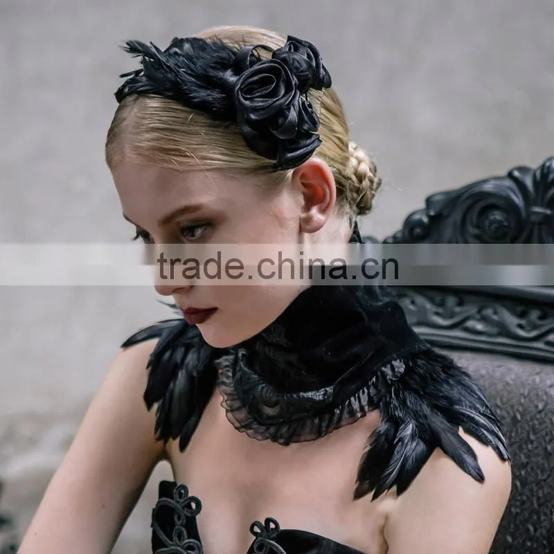 Devil fashion 2015 PUNK gothic leather red dress made in China SKT01202