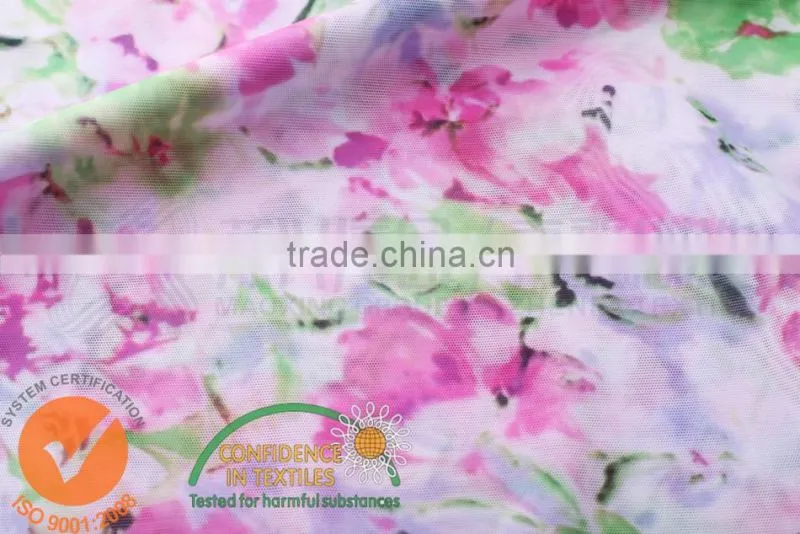 83% Polyester,17% spandex,20D+70D semi-dull power mesh fabric for underwear, bra,fashion wear