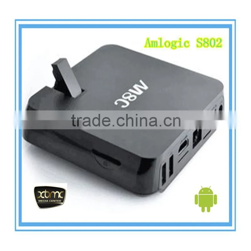 2016 hot android tv box Amlogic S802 Quad Core 2GB/8GB Android tv box M8C with wifi bluetooth