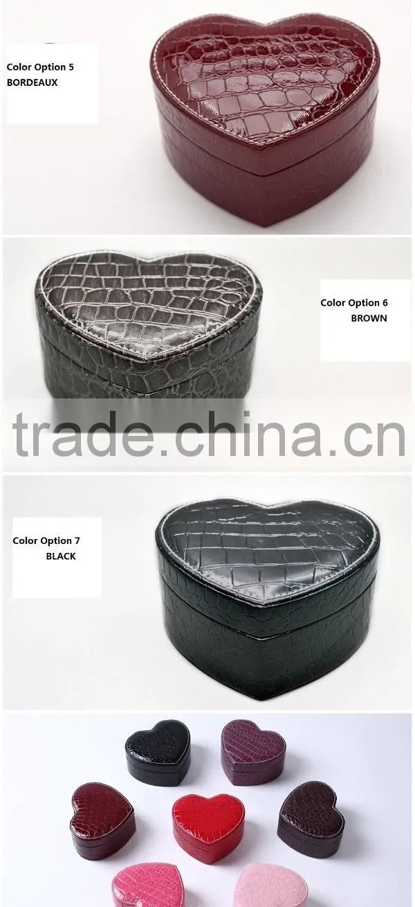 Professional Beauty Cosmetic Case Heart Shaped Makeup Case/Box PU Leather Box