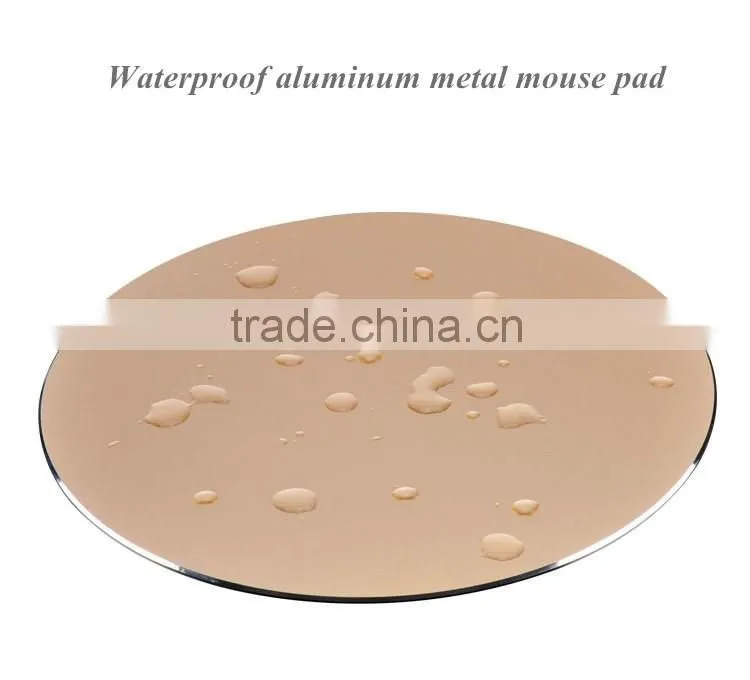 2016 TOPSHION New high quality metal mouse pad/rubber base aluminium alloy on top mouse mat