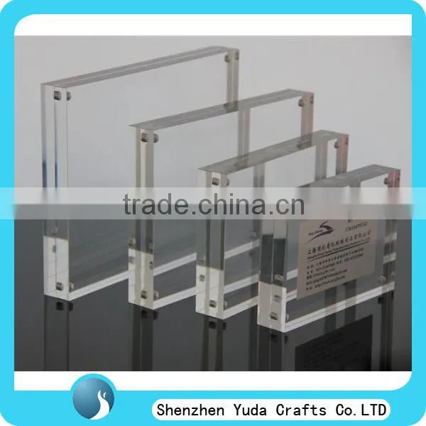 free standing hot sale new custom made desktop square waterproof magnet photo frame acrylic wholesale cheap