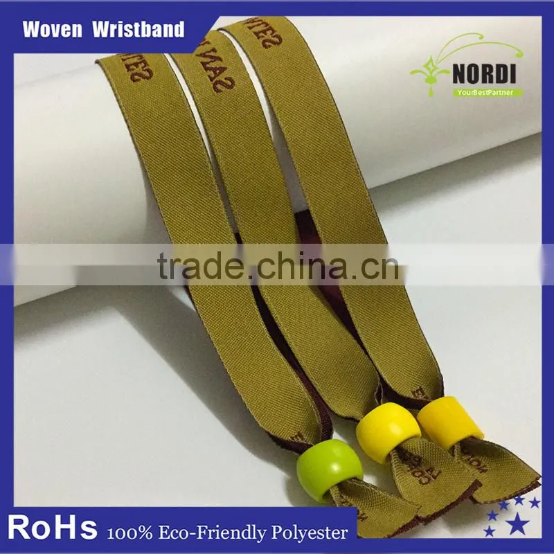 Cheap confidence polyester charity wristbands