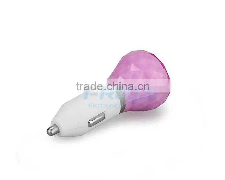 factory CE ROSH certification New design portable dual USB car charger 2.1A with high quality