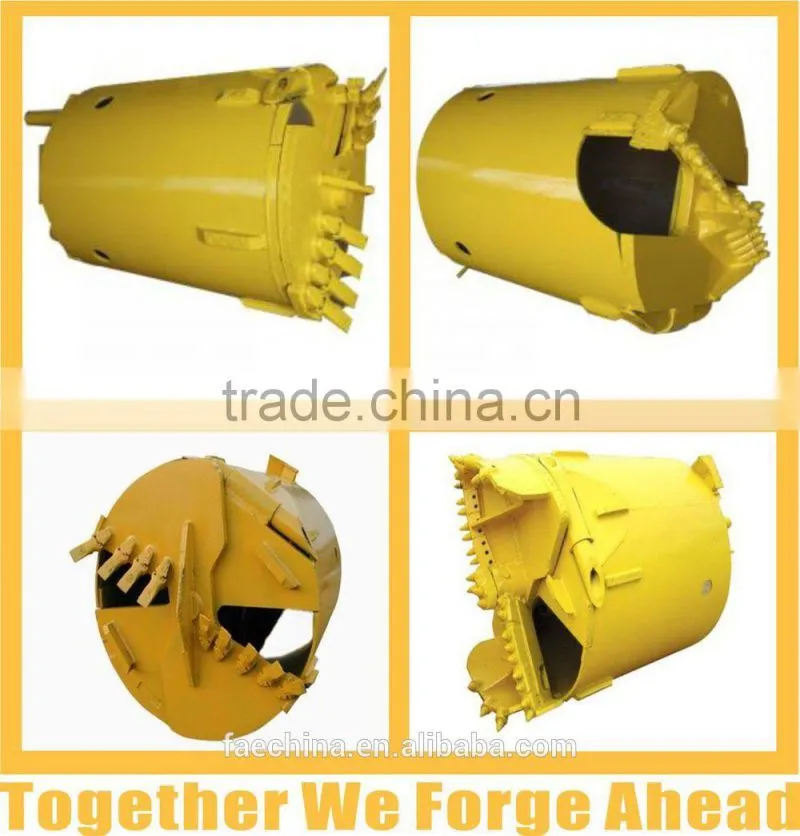 FAECHINA Bullet Teeth Spiral Auger, Rock Bits Conical Auger, Double Cutting Double Flight Conical Piling Auger