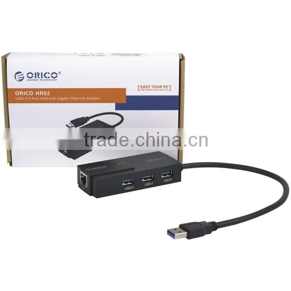 2015 hot sell HR02-U3 USB 3.0 to 10/100/1000 Gigabit Ethernet LAN Network Adapter