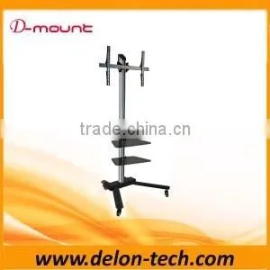 Aluminum 65inch movable LCD TV Cart LED Trolley Floor stand