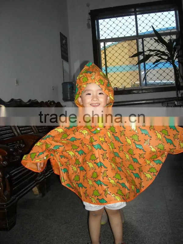 pvc green rain poncho/raincape