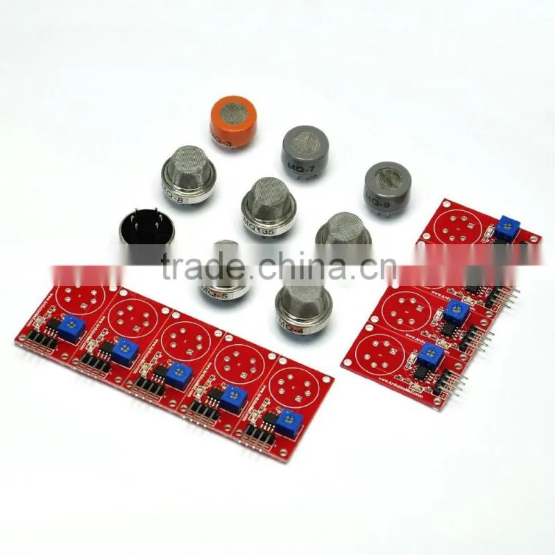 Chipman 2016 New Arrival Sensor module kit MQ2 MQ3 MQ4 MQ5 MQ6 MQ7 MQ8 MQ9 MQ135 sensor each 1pc Diy for EK8238