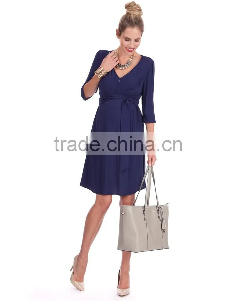 Deep V-Neck Sexy Maternity Dresses Easy Nursing