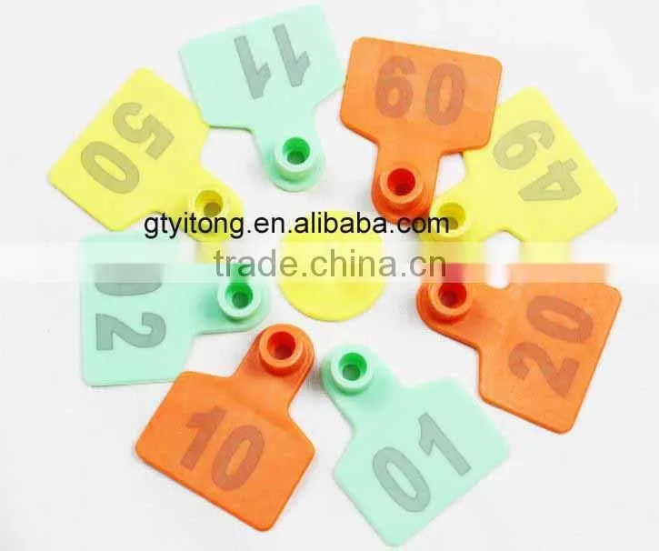 Hot selling cattle ear tags/animal ear tag for cattle in yellow