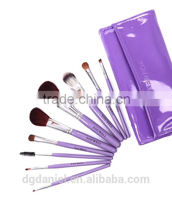 7pcs pink synthetic girls cosmetic brushes