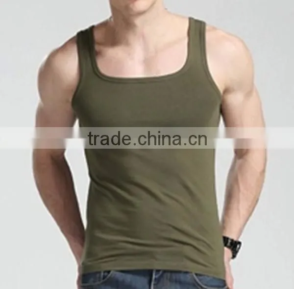 New style hot basic cheap high quality gym singlet vest for men