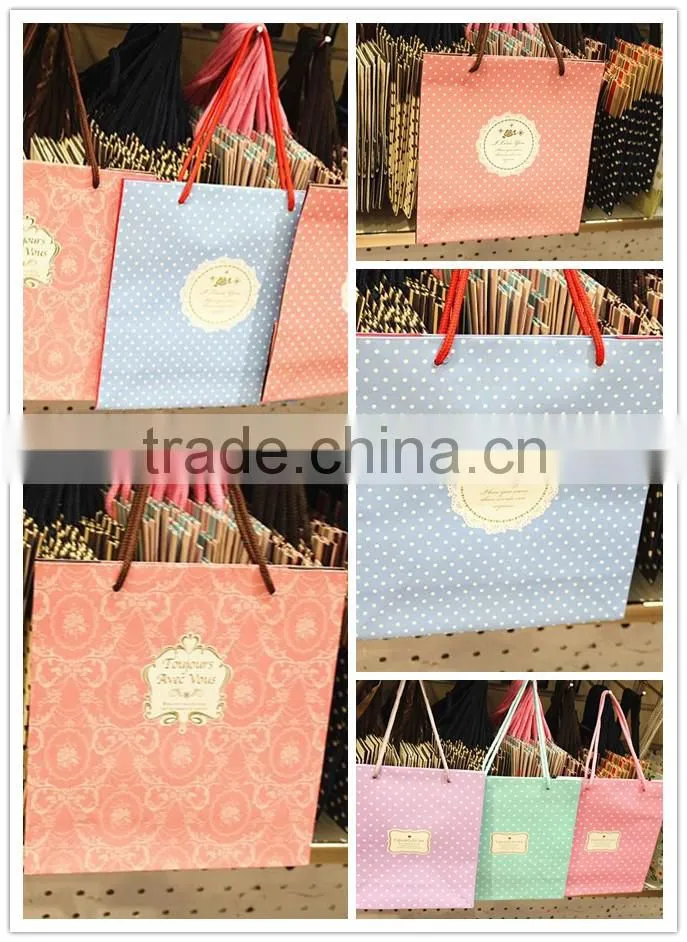 2016 Customized Boutique White Paper Bags Wedding Gift Bags Good Looking