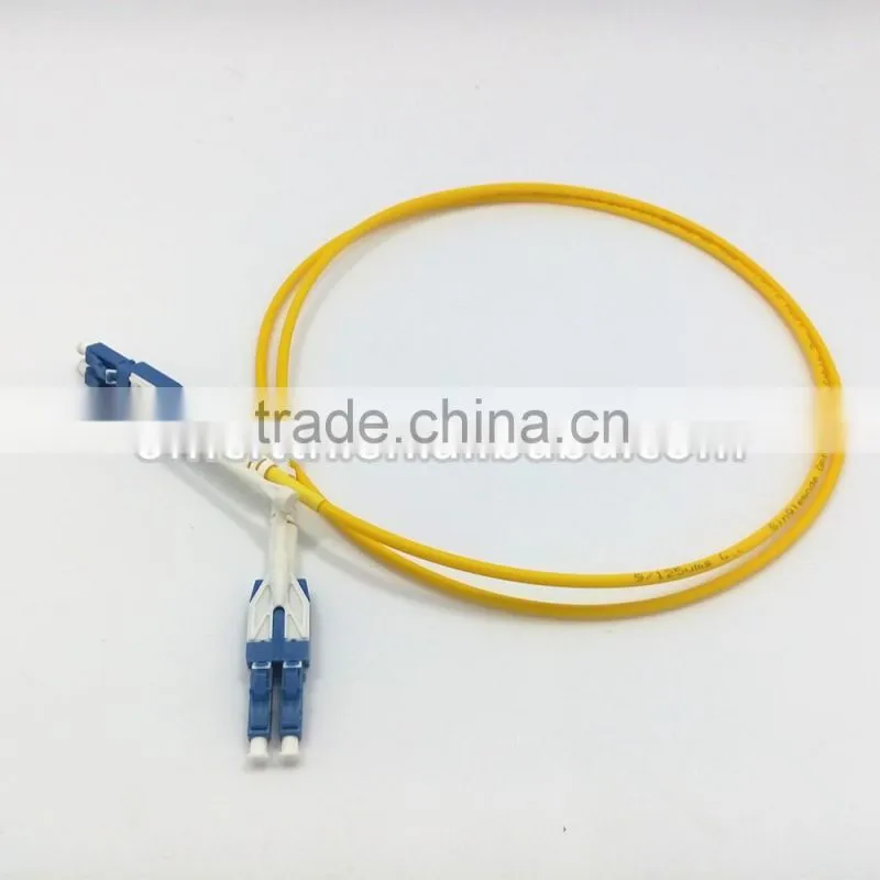 fiber optic LC uniboot patch cord with pull-tab