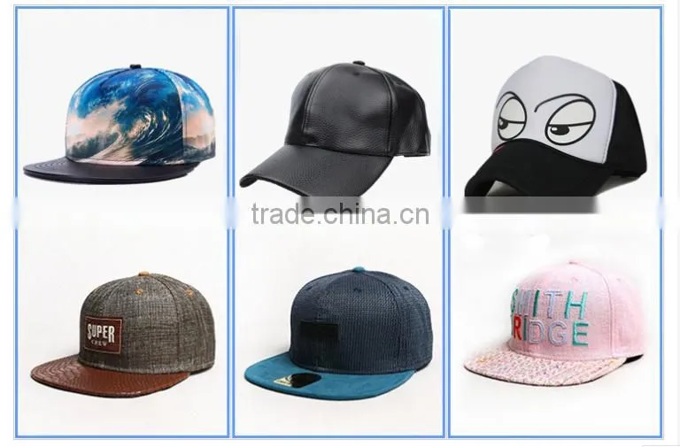 6 panel snapback 100% cotton baseball cap with 3D embroidery