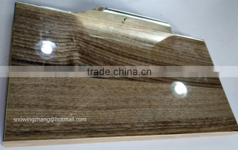 PET MDF kitchen cabinet doors with edge banding and handle
