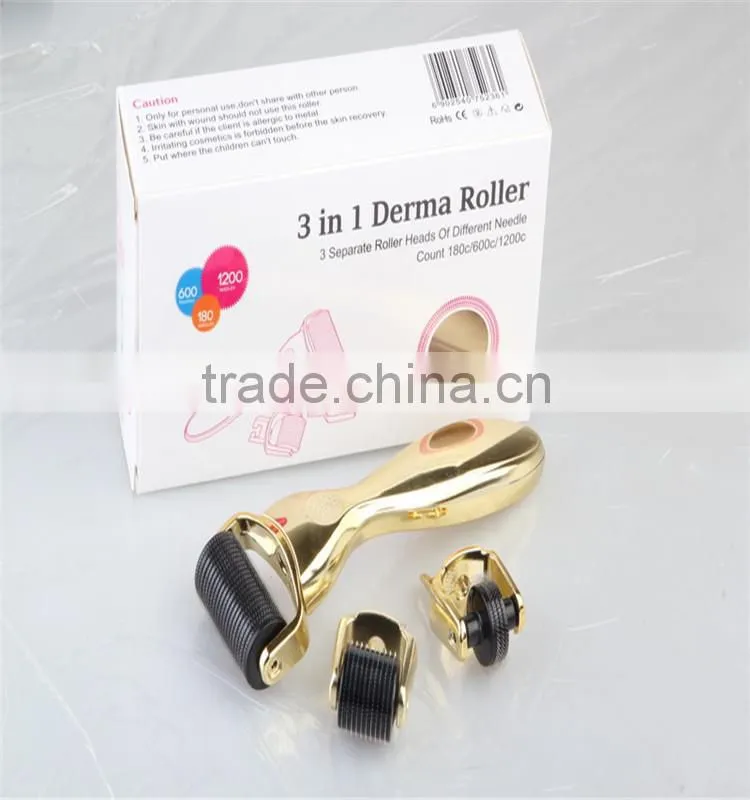 Best micro needle 3 in 1 system derma roller hair loss treatment derma roller Derma Rolling system for sale