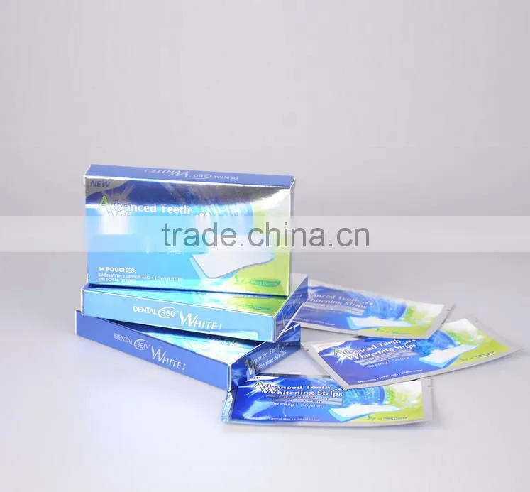 Non peroxide/6%HP teeth whitening teeth whitening strips private label teeth whitening system